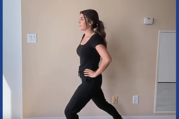 a photo of someone doing a hip flexor exercise 